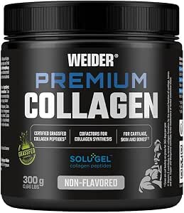 Коллагеновый порошок Weider Premium, коллагеновые пептиды, витамин С, глицин и таурин, 300 г, безвкусный