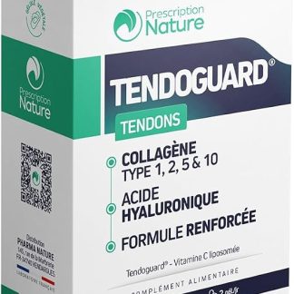 Prescription Nature - TENDOGUARD - Биологически активная добавка на основе витаминов, коллагена, гиалуроновой кислоты и хондроитина - для сухожилий - произведено во Франции - 60 капсул