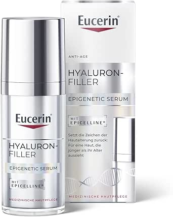 Сыворотка Eucerin Hyaluron-Filler Epigenetic Serum (30 мл) – антивозрастная сыворотка, которая корректирует все 10 признаков старения, содержит гиалуроновую кислоту и эпицеллин для более молодого вида, чем ваш реальный возраст.