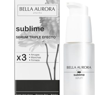 BELLA AURORA Sublime 30 мл – сыворотка тройного действия, против морщин и пятен, придает коже упругость и эластичность, осветляет кожу лица, содержит гиалуроновую кислоту, красный женьшень и битум.