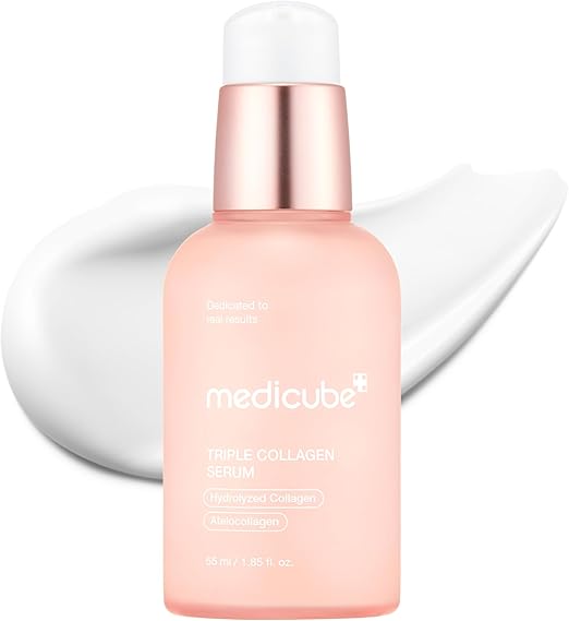 Сыворотка meducube Triple Collagen Serum 55 мл - питает тусклую кожу тройным коллагеновым комплексом - легкая сыворотка с ниацинамидом и гиалуроновой кислотой - корейский уход за кожей
