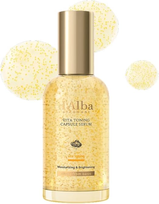 d'Alba Piedmont Vita Toning - Сыворотка в капсулах - ежедневный витаминный бустер для сияющей кожи - формула с двойной витаминной ценностью - большой объем (100 мл)