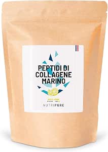 Nutripure | Порошок морского коллагена | Биологически активная добавка для ухода за суставами, волосами и ногтями, кожей | Гидролизованный морской коллаген | Лимон | Пакетик 310 г | 1 месяц | Сделано во Франции
