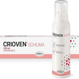 Пенка для душа OMEGA PHARMA Crioven Cold Foam с гиалуроновой кислотой от тяжести в ногах, флакон 150 мл.