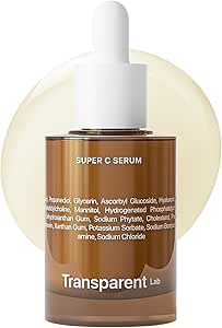 Сыворотка Transparent Lab Super C Serum - антивозрастная сыворотка 30 мл - витамин С, гиалуроновая кислота, эллаговая кислота, уменьшает морщины, повышает упругость, осветляет и выравнивает цвет лица для омоложения кожи.