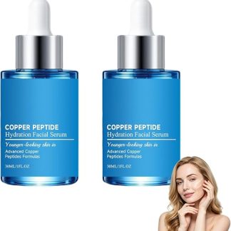 Антивозрастной жидкий крем и увлажняющее средство для лица Peptide de cuivre, стимулятор эластичности кожи, ежедневная сыворотка для свежести кожи, крем Ternes and Sensibles (2 шт.)