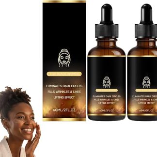 Сыворотка для лица Walker Skin Serum для темнокожих женщин - антивозрастное средство для ухода за лицом с маслом черного касторового дерева, помогает уменьшить темные круги и морщины, увлажняющая и подтягивающая легкая формула (2 шт.)