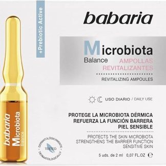Ампулы Babaria - Scale с микробиотой предотвращают сухость и усиливают защитную функцию кожи, подходят для чувствительной кожи, 100% веганский продукт - 5 x 2 мл