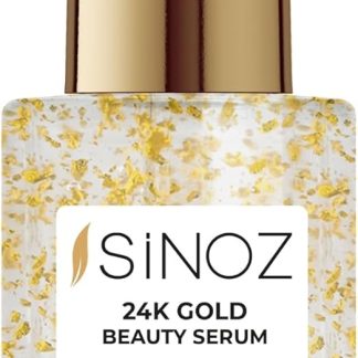 Сыворотка для лица SiNOZ Beauty Serum Gold 24K – антивозрастное, против морщин, мелких линий и «гусиных лапок» действие с гиалуроновой кислотой – 30 мл