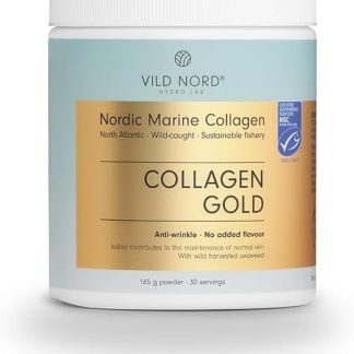 Коллагеновый порошок Marin Gold - 165 г, 30 порций - гидролизованные коллагеновые пептиды типа 1, витамин С и йод для кожи, мышц, волос, ногтей, суставов и костей.