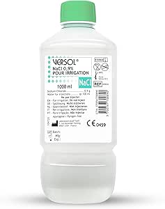 Флакон Versol с физиологическим раствором, 1 литр.