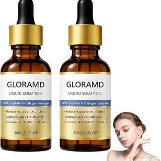 Сыворотка для лица GloraMD Face Lift Serum, жидкая сыворотка для лица GloraMD с пептидным и коллагеновым комплексом, антивозрастная увлажняющая сыворотка, уменьшающая мелкие морщины, подходит для всех типов кожи.