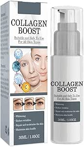 Антивозрастная сыворотка Collagen Boost с витамином С, гиалуроновой кислотой и церамидами, увлажняющая и питательная эссенция для упругой и эластичной кожи (1 шт.)