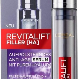 Сыворотка-филлер L'Oréal Paris Revitalift Filler с гиалуроновой кислотой. Антивозрастной эффект, разглаживание морщин и придание объема, 16 мл.