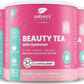 Чай с гиалуроновой кислотой от Nature's Finest Beauty | Питайте свою кожу изнутри с помощью силы гиалуроновой кислоты и богатой антиоксидантами чайной смеси для сияющей кожи |