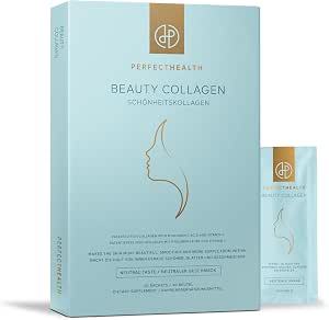Порошок коллагена Perfect Health – 6000 г. Морской коллаген Peptan® – с гиалуроновой кислотой и витамином С – для кожи, волос и ногтей – поддерживает здоровье костей и суставов – 30 пакетиков по 6 г.