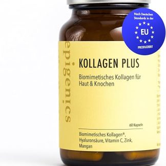 Капсулы Epigenics Collagen Plus с гиалуроновой кислотой (на 30 дней) - веганский и биомиметический коллаген - комплекс для кожи, волос, ногтей, суставов и костей.