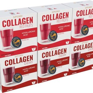 FROL ENERGIZER – комплекс коллагена и гиалуроновой кислоты – 3 x 7 капсул со вкусом красных фруктов и 3 x 7 капсул со вкусом вишни – совместим с аппаратами Dolce Gusto® – эксклюзивно на Amazon