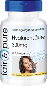 Fair & Pure® - Гиалуроновая кислота 300 мг - 90 веганских таблеток - высокая дозировка