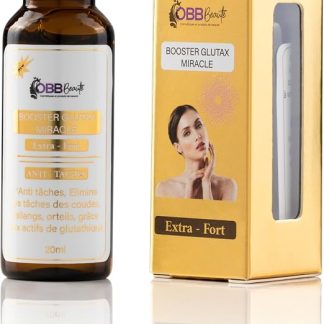 OBB Beauty GLUTAX Miracle booster, усиленный, 20 мл, средство против прыщей, глутатион – для целенаправленного воздействия на проблемные зоны (локти, колени, суставы пальцев).