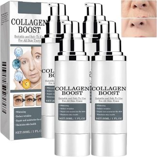 Сыворотка против морщин Verticalox Boost Collagen Anti-aging Serum - антивозрастная сыворотка с гиалуроновой кислотой - уменьшает мелкие морщины - питательный крем для лица - 4 шт.