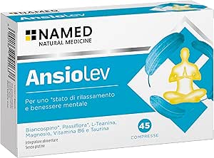 Таблетки Specchiasol Ansiolev, разноцветные, 7,2 x 3,2 x 10,6 см, 45 таблеток.