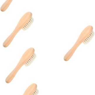 5 Pezzi Spazzolina per Bucato con Setole Morbide Pelo Capra per Tessuti Riutilizzabile Macchie Ostinate su Abbigliamento e Tessuti