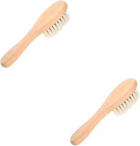 POPETPOP 2 Pieces for Washing with Soft Bristles Natural Bristle Removes Hard Stains Delicate Fabrics for and Reusable Linen