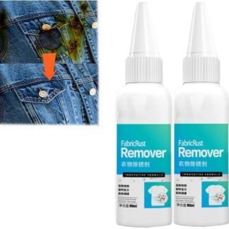 Rust Remover for Fabrics, Rust Remover for Fir Fabrics, Cleaner for Stubborn Garment Stains Oil Removal, Rust Stain Remover for Clothes Fabrics (2pcs)