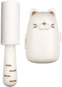 Reusable Sticky Anti-Pill Roller, Anti-Pill Rollers for Pets, Funny Cat Design for Shaving Hair Without Harming Clothes - Replaceable Brush
