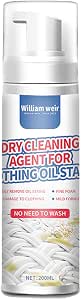 Dry Cleaner for Clothes - Fabric Stain Remover, Dry Detergent, Oil Coloring Eraser | Powerful Place Cleaner for Wine, Grease, Makeup, Safe and Gentle Formula for Clothes