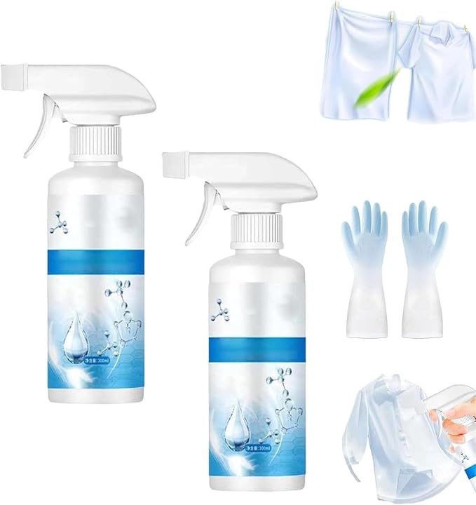 Stain Remover, Non-Ionic Stain Remover Emulsifier, Powerful Clothes Stain Remover Spray, Dry Cleaning Spray (2 Pack)
