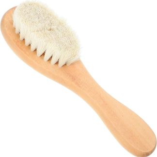 Generico Spazzola per Rimuovere Macchie Ostinate Riutilizzabile di Pelo di Capra in Legno Setole Morbide per Bucato da Tessuti Delicati e Biancheria