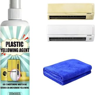 Plastic Yellowing Remover Restorer Spray, Powerful Fast Acting Whitening for Household Appliances, Cleaning Spray, Yellowing for PVC Surfaces and White Plastic,100ml (1 Piece)
