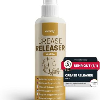 Anti-Wrinkle Spray with Vanilla Scent | Wrinkle Free No Ironing, Freshens Clothes, Ideal for Travel and Travel, Suitable for All Fabrics, Dermatologically Harmless