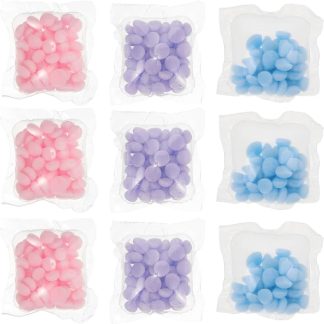 jojofuny Scented Laundry Beads 30 Pieces Assorted Blue Pink Purple Durable Fabric Softeners for Machine and Hand Wash Deodorant Fabric and Clothes