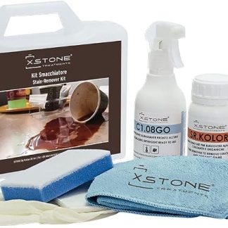Stain Remover Kit for Removing Organic Stains of Coffee, Wine etc. Oil and Grease Stains on Natural Stone Surfaces. With Degreaser and Accessories Included