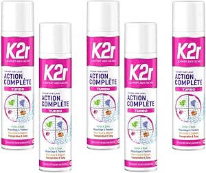 K2R Set of 5 Full Actions Turbo Aerosol (400ml) - Forearm Stain Remover - All Types of Stains - Even Hardened