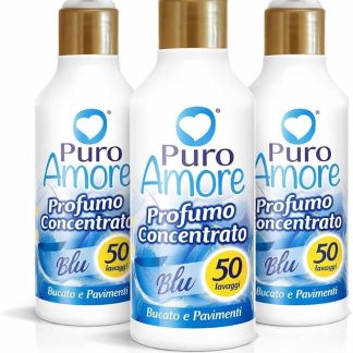 Puro Amore Concentrated Blue Laundry and Floor Scent - Intense Fresh Essence, Long Lasting, Up to 50 Washes