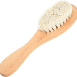 Gatuida Goat Soft Bristle Laundry Brush for Delicate Fabrics and Stain Removal Reusable Household Cleaning Brush