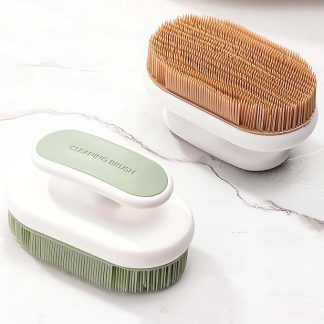 2 Pcs Silicone Stain Cleaning Brush with Soft Bristles for Laundry, Small Household Washing Brush, Laundry Cleaning Brush for Clothes Stains