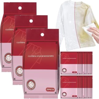 W-IPES Wet Wipes for Clothing Stain Removal, Portable Emergency Stain Removal Wet Wipes, Quick Stain Removal W-IPES