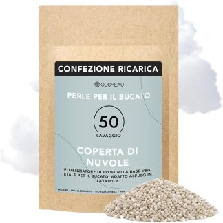 Cosmeau Beads & Clouds Laundry Perfume Refill Pack - Sustainable Washing Machine Scented Beads - Up to 50 Washes & 24 Weeks Freshness - Vegan & Zero