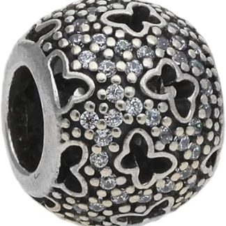 PANDORA 791482CZ Женские серьги-бабочки из серебра 925 пробы с белым цирконием, стерлинговым серебром и кубическим цирконием