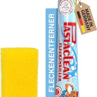 Pastaclean® Stain Remover Paste for Carpets, Upholstered Furniture, Car Seats, Clothes, Curtains, Jewellery, Plastic, Leather, 100ml + 1 Cleaning Sponge