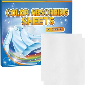 Pack of 100 Colour Absorbers Sheets for Washing Machines – Prevents Stains and Colour Chips – 100 Pieces Care Clothing Washing Garments for Jacket Jeans T Shirt Duvet, Pack of 100