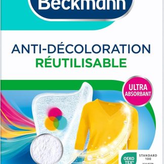 Dr. Beckmann Reusable Anti-Fade Wipes x1 - Protection against discoloration and maintenance of colour brilliance - 100% cotton fibre effective for up to 30 washes