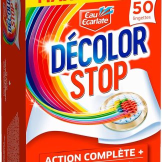Decolor Stop Full Action - 50 Wipes - Fade Resistant Wipes - Anti Colour Transfer