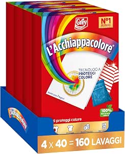 Grey The Colour Catch Sheets Colour Capture, Avoid Accidents Washing, Pack of 160 Sheets, 4 x 40
